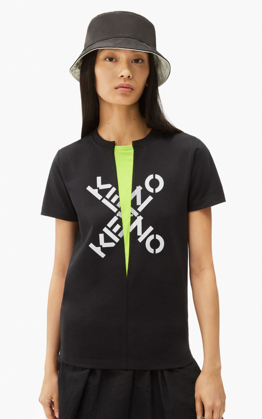 Kenzo Big X Sport T-shirt Dames Zwart | 46375OMUV